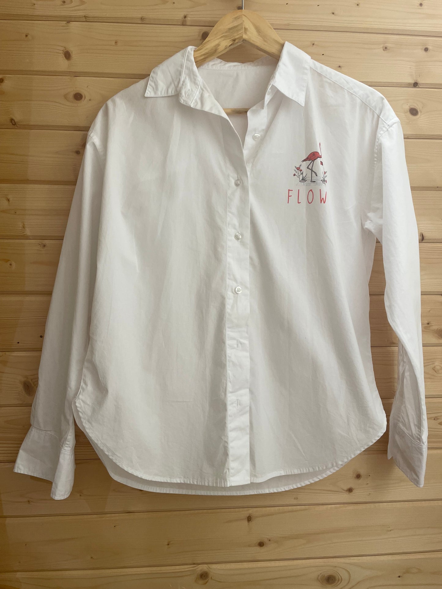 Organic Cotton Poplin Shirt: White