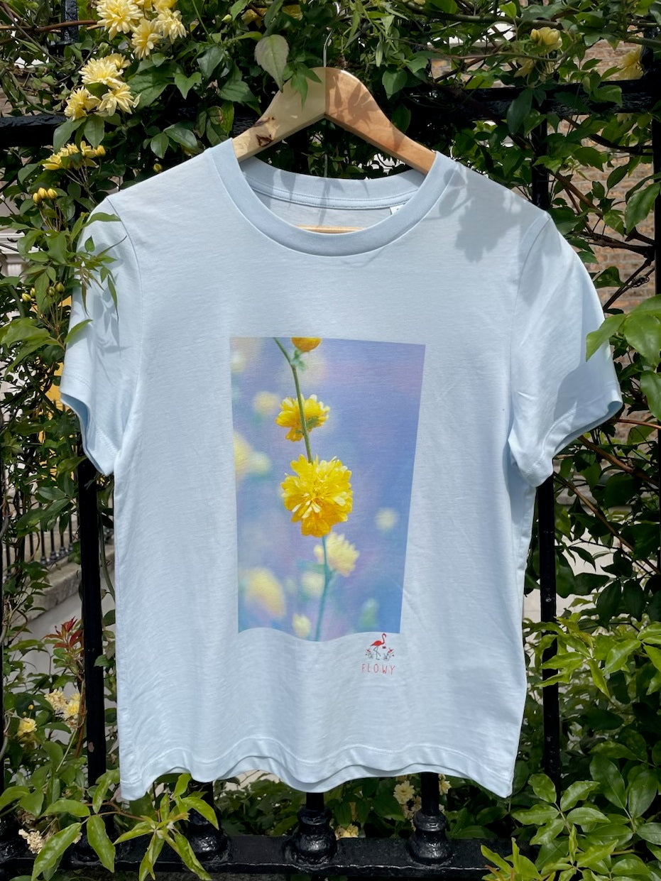 Blossoming Yellow: Blue Ice