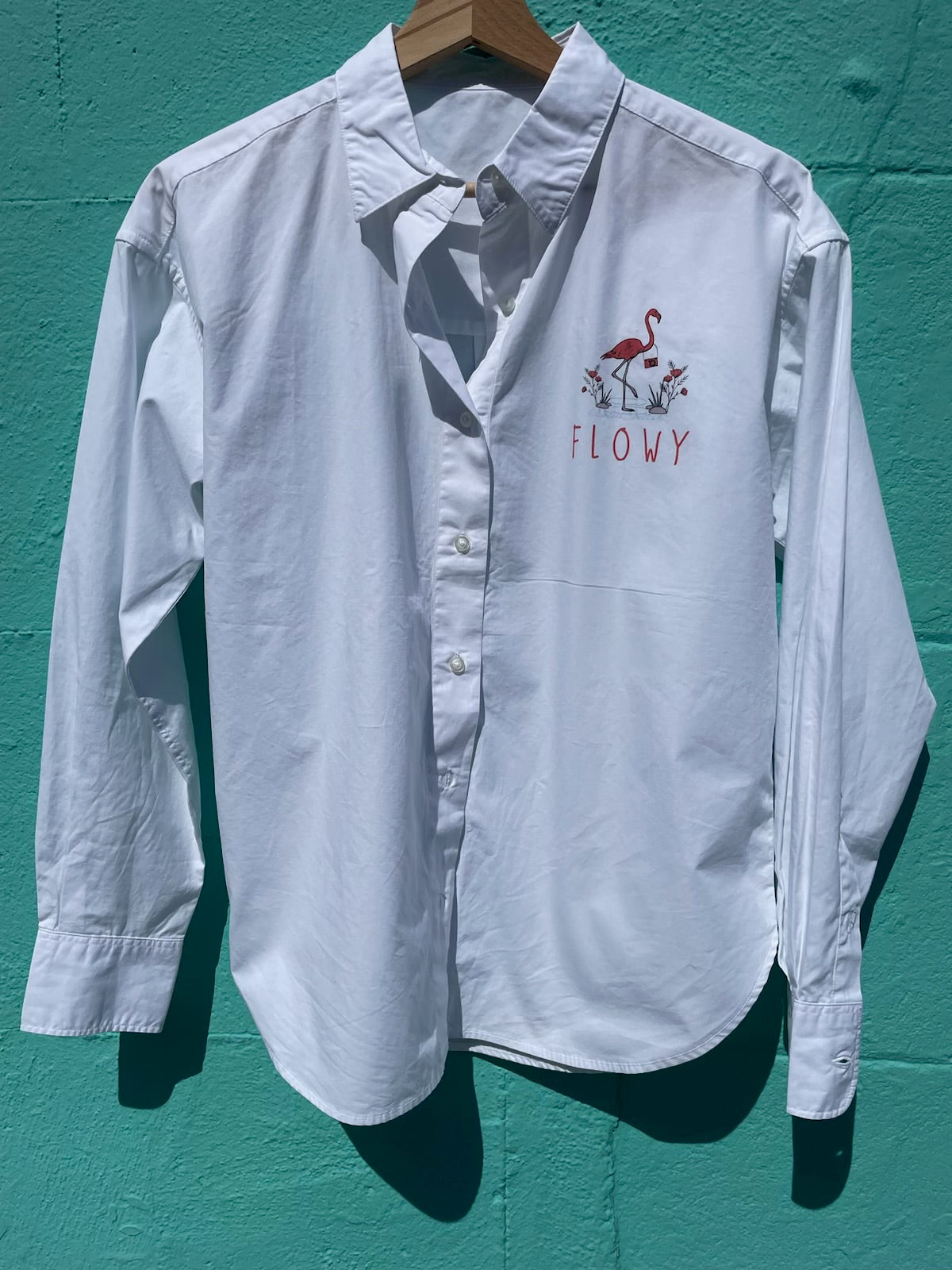 Organic Cotton Poplin Shirt: White