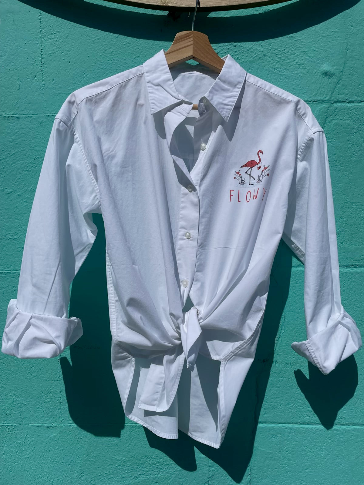 Organic Cotton Poplin Shirt: White