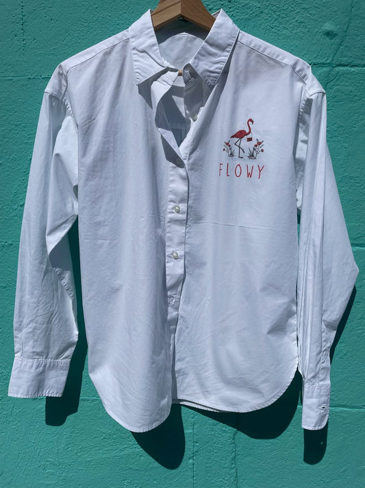 Organic Cotton Poplin Shirt: White