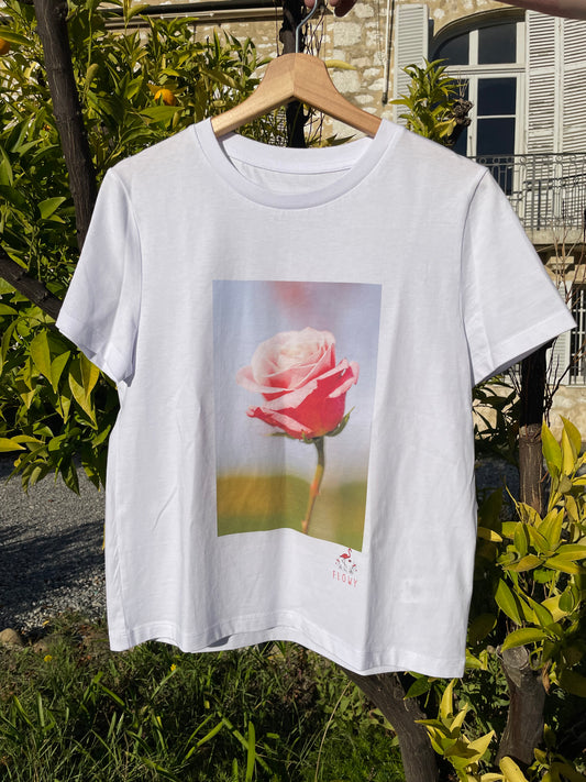 Pink and White Rose: White