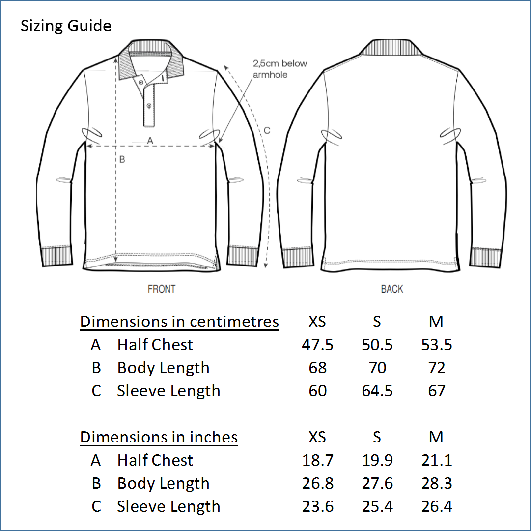 Long Sleeve Polo: White -  mid-light