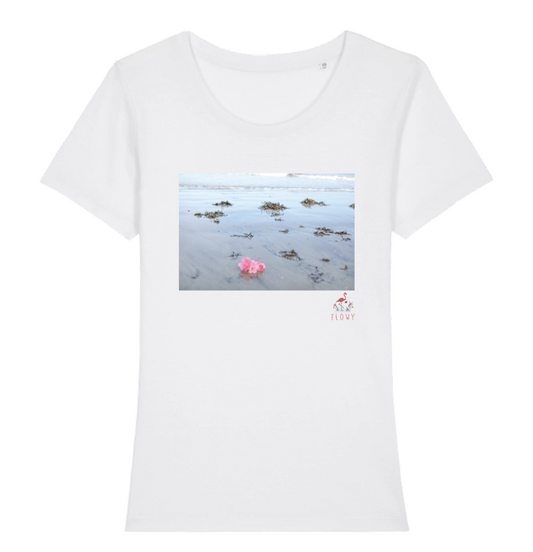 Beach Flowers fitted T-shirt